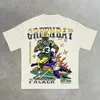 メンズTシャツカスタマイズY2K Tシャツ毎日屋外半袖男性ハラジュクスタイルルーズストリートヒップホップ服印刷トップス