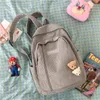 Schultaschen Cartoon Niedlich Cord Koreanische Version Harajuku Ulzzang Rucksack mit großer Kapazität für mittlere und hohe Schüler