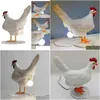 Objetos decorativos Figuras Lâmpada de galo de Páscoa imitação de frango taxidermia ovo lam existe resina designtable bb gota d dhujn