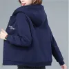 Giubbotti Ispessito Caldo Camicia Sportiva Cappotto Invernale da Donna 2023 Nuova Giacca Coreana Allentata Joker Overwear Cardigan con Cerniera Cappotto con Cappuccio Femminile