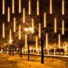 Strings 30/50cm LED Meteor Shower Fairy String Garland Curtain Lights Christmas Decor Outdoor Wedding Street Garden Navidad 2024