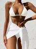 Swnewwear 2022 MAISONSEMENTS FEMMES TROIS PIÈCES TROIS SEXE SEXY LACE UP OUVERT Back Bikini Swimsuit INSBIKINI T240222