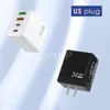 2USB + 2PD Multi poort muur adapters 36W telefoon laptop oplader EU/US/UK aangepast voor iphone Samsung Smart telefoon