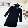 1226 XL 2024 Milan Runway Dress SPring Crew Neck Long Sleeve Above Knee Brand Same Style Womens Dress Fashion High Quality weilanA231