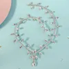 Pinces à cheveux dernière chaîne de tête en cristal pendentif bijoux front diadème élégant casque pour femmes cadeau de saint valentin petite amie