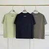 Summer Men's Explosive New Fog Fashion Ess High Street Double Line Silicone Printed American Loose Short Sleeve T-shirt för män och kvinnor-XL