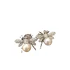 Stud Earrings Masa Fashion Simulated Pearl Bee Girls With Crystal Cubic Zirconia Cute Animal Daily Wear Women Jewelry308z