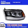 Lampe frontale de style de voiture pour Dodge RAM 1500 phare LED 08-18 feux de jour Streamer clignotant phares assemblée