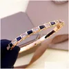 Bangle Designer Armband Luxury Jewelry Woman 18K Rose Gold Sier Red Green Agate Snake Diamond Armelets smycken Designers Girl Lad Dhxef