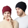 Bérets Cachemire Épais Chaud Tricoté Chapeau Automne Hiver Pull Casquette Protection Oreille Extérieure Pour Hommes Femmes Skullies Bonnets