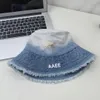 Chapeau de seau de streetwear de créateur de marque avec broderie design personnalisé de conception de denim chapeaux de pêcheurs grands bords rugueux bords