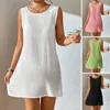 Women's Swimwear Polyester Sun Protection Clothing Beach Dress Backless Swimsuit Cover-up Loose Anti-uv Smock For Ladies