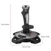 Joystick PXN2113 Simulatore di volo Gamepad Controller Joystick per PC/desktop Motore di vibrazione integrato Tappo coolie direzionale Puntamento automatico