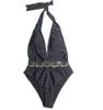 bikini di lusso estate designer bikini da donna set sexy costume da bagno nero pezzo appeso al collo costumi da bagno costume da bagno da donna costumi da bagno abiti da spiaggia da donna