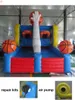 4 x 3 x 3 mH (13,2 x 10 x 10 Fuß) mit Gebläse, kostenloser Versand, Outdoor-Aktivitäten, Karneval, Vermietung, aufblasbares Basketball-Schießspiel zu verkaufen3