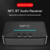 Högtalare BT200 NFC Bluetooth 5.0 Mottagare Adapter 3.5mm AUX RCA Jack Stereo Audio Wireless Adapter för högtalarförstärkare USB -uppspelning