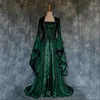 Sıradan Elbiseler Cadılar Bayramı Kadınlar Büyük Boy Vintage Gotik Ortaçağ Cosplay Karnaval Kostüm Vestidos Mahkemesi Flare Sleeve
