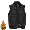 Men's Vests 2024 Winter Jackets Sleeveless Vest Thick Fleece Warm Waistcoat Male Plush Casual Windproof Coldproof Outerwear Clothes