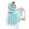 Foulards Princesse Cape Hijab Élégant Châle D'été Haussement D'épaules De Mariage Châles Et Wrap Pour La Mariée