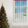 Decoração de festa Cortinas cintilantes Floco de neve Tinsel Vibrante Pano de fundo de férias Adereços de pografia 2pcs