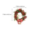 Decoratieve bloemen Lichten krans Kerstfestival slingershangende ornament rode fruit advent