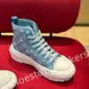 2024 New Designer Squad Scarpe casual di marca da donna e da uomo High-Top Rosa Bianco Blu Tela di cotone Boot Luxury Chunky Platform Sneakers Taglia 35-41