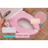 Toilet Seat Covers Washable Deodorant Easy To Clean Stylish Design Non-slip Comfortable Embossed Soft Paste