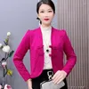 Vestes Femmes 2024 Automne Hiver Épaissi Petit Vent Parfumé Manteau Court Femmes Pan Bouton Associé À Qipao Jupe Coton Tops