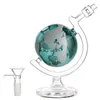 7,1 tum Green Globe Shape Glass Bong med kvartsskål i röktillbehör för vattenpipa H5568