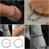 Łańcuchowe link 7 mm stal nierdzewna Bracelet Bracelet dla kobiet mężczyzn długość Regulowana moda szykowna biżuteria Hurtowa prezenty DDB327 Dhqie