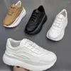 Chaussures de robe Chunky Sneaker Plus Taille 43 44 Femmes Hommes Courir Mode Casual Cuir Split Respirant Hauteur Augmentée Plate-forme