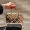 20CM Luxury Chain Women Wallet Trend Evening Clutch 4 Color Handbag Vintage Underarm Coin Purse Gold Hardware Crossbody Shoulder Bag Card Holder Key Pouch Suitcase