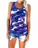 Women's Tanks Volalo 2024 S -5XL CAMOUFLAGE STEVELESS T - Skjorta Woman's Vest Soft Summer Casual Outdoors Fashion Sports