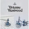 Collier satellite Collier de créateur pour femme Vivienenwestwood Bijoux de luxe Collier Viviane Westwood Version haute Collier planète diamant bleu Pin Saturn Pe