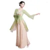 Stage Wear Robe de danse classique chinoise pour femmes, vêtements d'exercice de style ancien, Costume de compétition en mousseline de soie