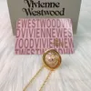 Ожерелье «Планета» Дизайнерское ожерелье для женщин Vivienen Роскошные ювелирные изделия Viviane Westwood Высокое качество Новый Xis Розовый трехмерный ожерелье «Планета» со сверкающими бриллиантами