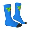 Men's Socks Pun Sticker Shrek Green Schreck Comedy Film Unisex Bonnet Winter Running Happy Street Style Crazy