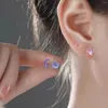 Stud Earrings Fantastic Fairy Colorful Star Moon Women Y2K Pink Purple Transparent Cute Earring Jewelry Gift Brincos