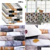 Stickers muraux 10 pièces autocollant de brique de marbre européen bricolage carrelage amovible auto-adhésif imperméable papier peint décor à la maison pour cuisine bain Dhmox