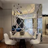 Наклейки на стену, акриловая зеркальная наклейка, декор, 3D украшение для дома, столовой, самоклеющиеся, с бриллиантами, нестандартный размер 210308, Прямая доставка Gard Dh5Xr
