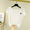 Fashion cotton lovers T-shirt female male T-shirt designer clothing casual summer women's brand short sleeve designer classic T-shirt