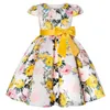 Robes de fille Nouvelles filles enfants fleur élégante casual princesse robes de fête enfants vêtements de noël anniversaire fête de mariage bébé fille DressL2402