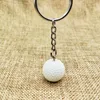 Keychains 180Pcs Sports Metal Keychain Car Auto Key Chain Ring Wholesale Football Basketball Golf Ball Pendant Keyring