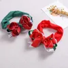 Haaraccessoires Geboren baby Peuters Baby Kerstmis Hoofdband Effen kleur Groen Rood Nylon Elastische haarband Strik Kind Meisjeskleding