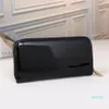 Designer- Kvinnor väskor högkvalitativa patentläder plånbok kvinnor lång duk blixtlås korthållare purs kvinnor plånböcker mynt bag182b