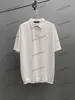 Xinxinbuy masculino designer camiseta 2024 xadrez pino de malha tecido lapela manga curta algodão feminino cinza preto branco S-XL
