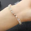 Link Armbänder Kristall Micro-eingelegte Zirkon Armband Legierung Armreif Frauen Mädchen Nachahmung High-end-Ketten Damen Charme Schmuck