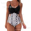 Women's Swimwear 2022 one piece swimsuit cross leopard print sexy backless swimsuit snake skin T240222