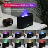 Diffusori di oli essenziali Kinscoter Diffusore di aromi Umidificatore Ad ultrasuoni Nebulizzatore freddo Fogger Led Lampada a fiamma d'olio Diffusore