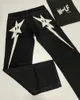 Men S Jeans Y K Mens Streetwear Haruku Hip Hop Star Print Oversized Baggy Black Pants Gothic High Waist Wide Leg Trousers